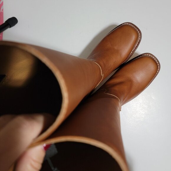 NEW Frye Campus 14L Boots Womens 9.5 Saddle Brown Chore Equestrian Extended Calf - Picture 4 of 10